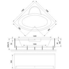 Ванна акриловая Royal Bath Fanke RB581200 140x140