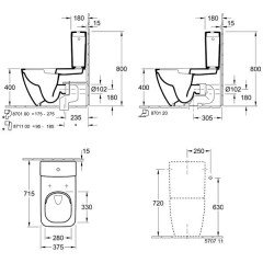 Бачок сливной Villeroy & Boch Venticello 570711R1