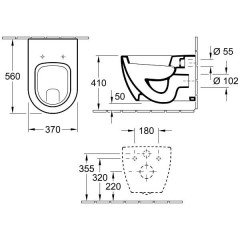 Унитаз подвесной Villeroy & Boch Subway 66031001