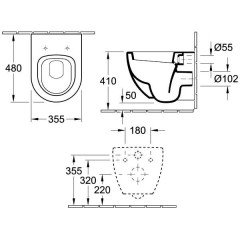 Унитаз подвесной Villeroy & Boch Subway 660410R2
