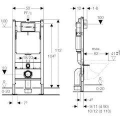 Инсталляция Geberit Duofix 458.125.21.1 + унитаз Ifo Special RP731100200 Rimfree с сиденьем