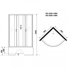 Душевая кабина Niagara Classic NG-2508-14BK