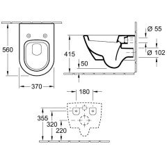 Унитаз подвесной Villeroy & Boch Subway 2.0 560010R2