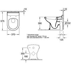 Унитаз приставной Villeroy & Boch Hommage 666310R1