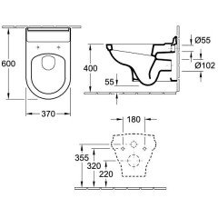 Унитаз подвесной Villeroy & Boch Hommage 6661B0R2