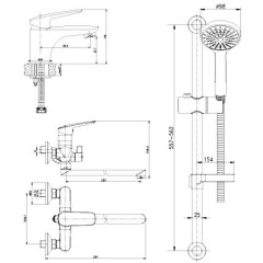 Набор для ванной комнаты 3 в 1 Lemark LM7302C
