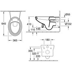 Унитаз подвесной Villeroy & Boch Amadea 7C96B0R2