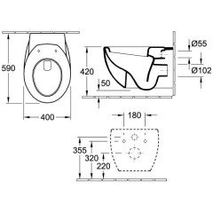 Унитаз подвесной Villeroy & Boch Aveo new generation 661210R2