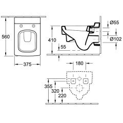 Унитаз подвесной Villeroy & Boch Memento 562810R2
