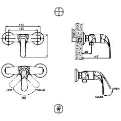 Смеситель для душа Bravat Fit F9135188CP-01-RUS