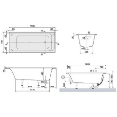 Ванна акриловая Villeroy & Boch Architectura UBA170ARA2V-01