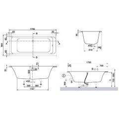 Ванна акриловая Villeroy & Boch Architectura UBA180ARA2V-01