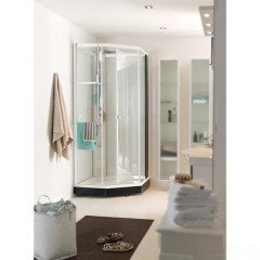 Душевая кабина IDO Showerama 8-5 100x100 стекло Dandelion, профиль белый 4985129010