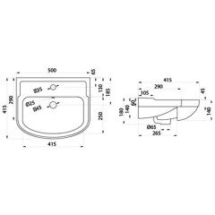 Раковина мебельная Della Classic 50 T108401113