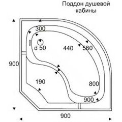Душевой угол BAS Брава 90