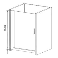 Душевая дверь BAS Пандора DR100 L
