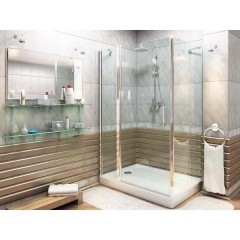 Душевое ограждение BAS Пандора WTW-120-C-CH + SP-90-С-CH,120x90
