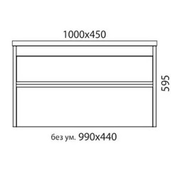 Тумба с раковиной Edelform-EFP Unica 100