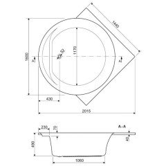 Ванна акриловая Cezares Fi corner Fi-160-160-49
