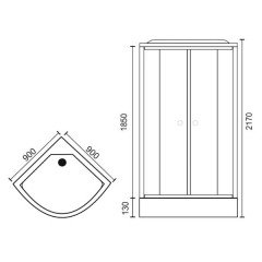 Душевая кабина Royal Bath RB90HK2-C