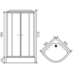 Душевая кабина Royal Bath RB90HK3-WC