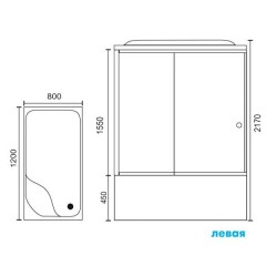 Душевая кабина Royal Bath RB8120BP1-T L