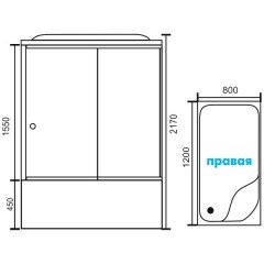 Душевая кабина Royal Bath RB8120BP4-MT R