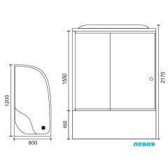 Душевая кабина Royal Bath RB8120BK1-M L