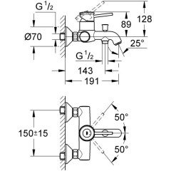 Набор для ванной комнаты Grohe BauClassic 124404