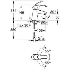 Набор для ванной комнаты Grohe Eurosmart Grohtherm 800 124422