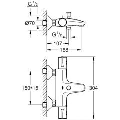 Набор для ванной комнаты Grohe Eurosmart Grohtherm 800 124422