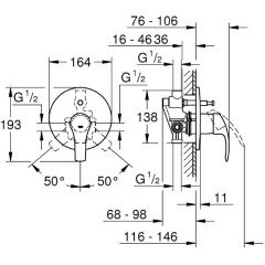 Набор для ванной комнаты Grohe Eurosmart 124440