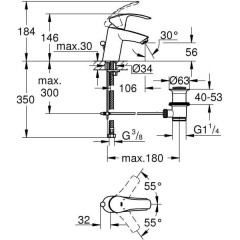 Набор для ванной комнаты Grohe Eurosmart 124446