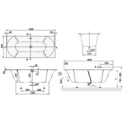 Ванна акриловая Villeroy & Boch Pavia UBQ180PAV2V-01