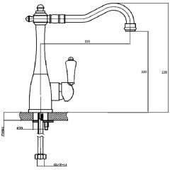 Смеситель для кухни Magliezza Collana 50120-cr
