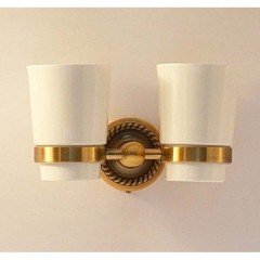 Стакан двойной настенный Magliezza Kollana 80506-br