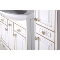 Тумба с раковиной ASB-Woodline Верона 75 белый массив ясеня