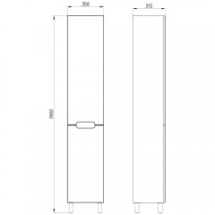 Пенал ASB-Mebel Вита 35