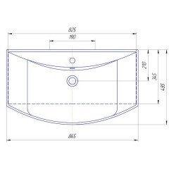 Тумба с раковиной ASB-Woodline Модена 85 белый массив ясеня