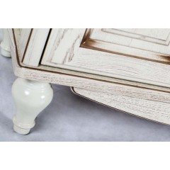 Тумба с раковиной ASB-Woodline Верона 85 бежевый массив ясеня