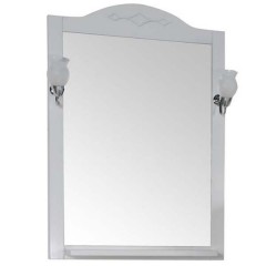 Зеркало ASB-Woodline Флоренция 65 белый массив ясеня