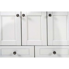 Тумба с раковиной ASB-Woodline Флоренция 85 белый массив ясеня