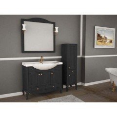 Комплект мебели ASB-Woodline Флоренция 105 чёрный массив ясеня