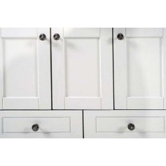 Тумба с раковиной ASB-Woodline Флоренция 105 белый массив ясеня