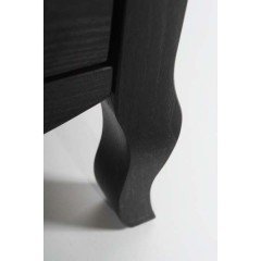 Тумба с раковиной ASB-Woodline Флоренция квадро 80 чёрный массив ясеня