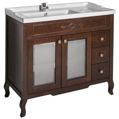 Тумба с раковиной ASB-Woodline Флоренция квадро 90 бук тироль массив ясеня