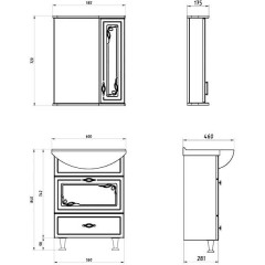 Тумба с раковиной ASB-Mebel Астра ариэль 60