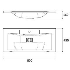 Комплект мебели Opadiris Smile Санторини 80 серый