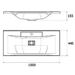 Комплект мебели Opadiris Smile Санторини 100 серый