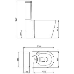 Унитаз BelBagno Amara BB8296CP+BB8296T+BB2002SC